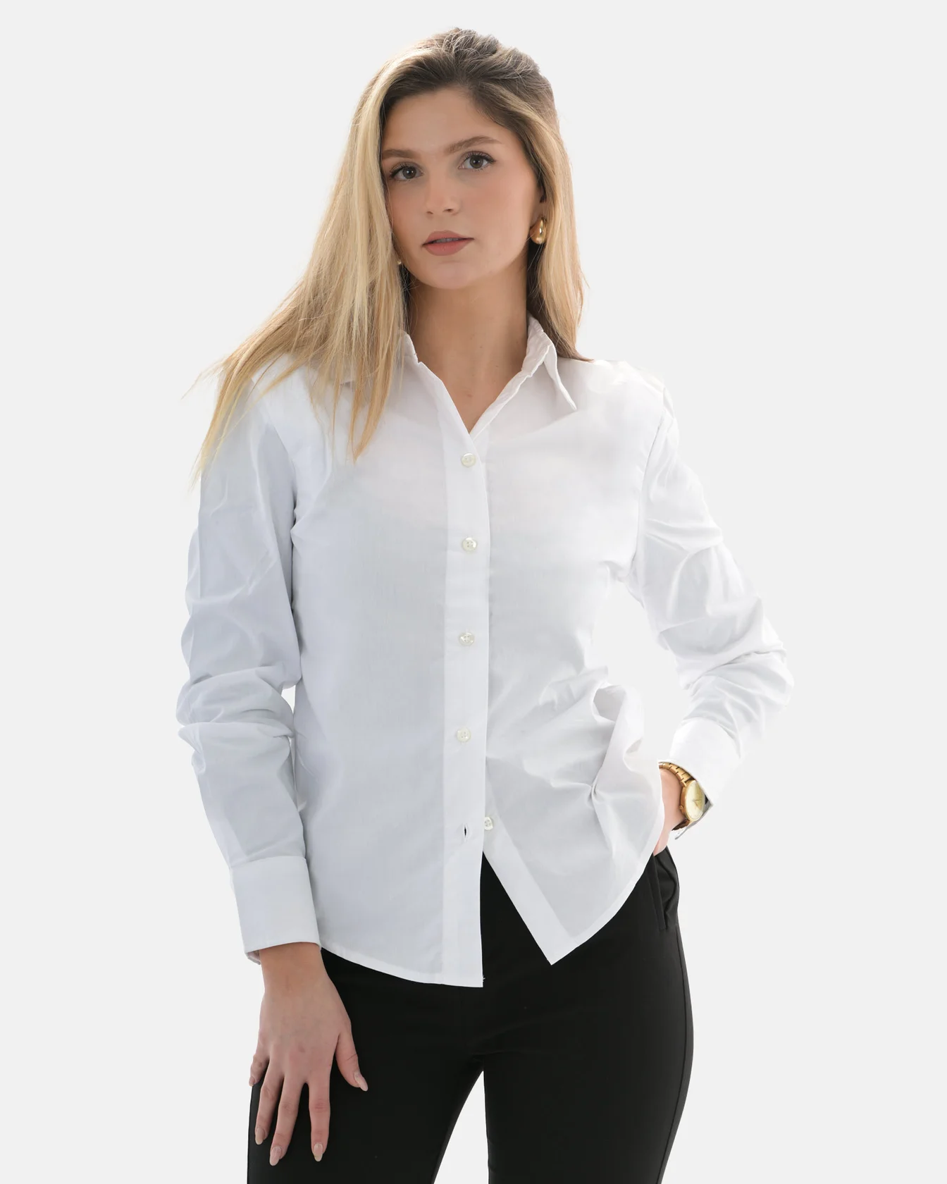 Image 1 of - ladiesshirtwhite1jpg