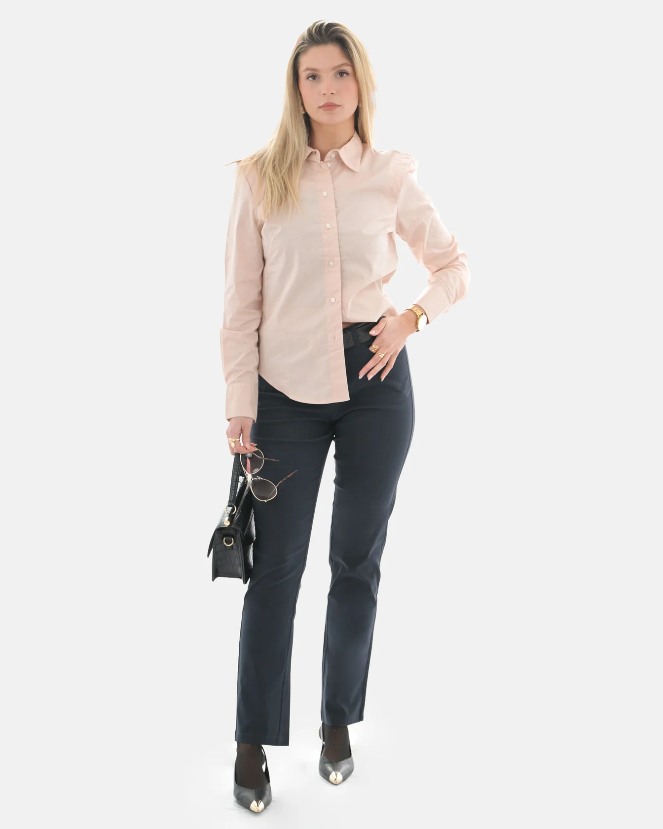 Image 1 of - ladiestrousernavy1jpg