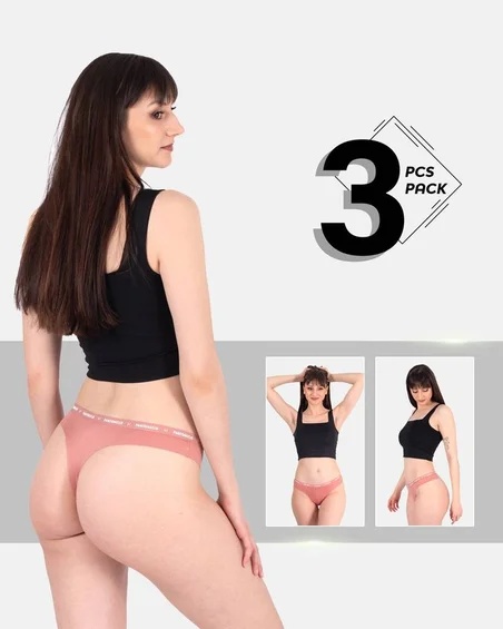 Brazilijos kelnaitės iš nailono ir elastano – 3 vnt. Pakuotė