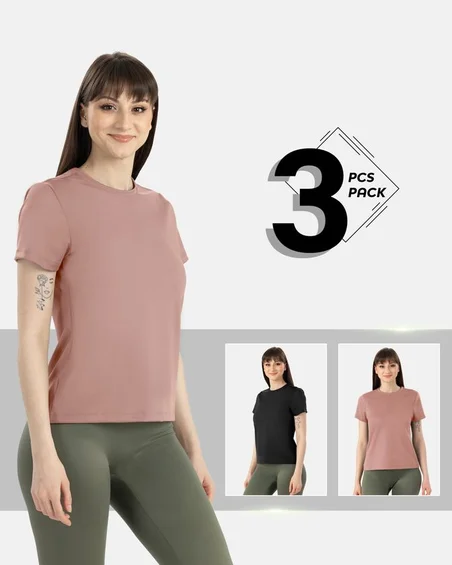Ultra minkšta marškinėliai iš modalio ir elastano mišinio – 3 vnt. Pakuotė