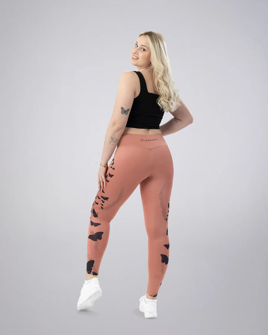 Image 2 of - ladiesleggingashrosebutterfly2jpg