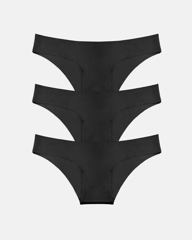 Moteriški hipster tipo apatiniai iš nailono ir elastano - 3 vnt. Pakuotė