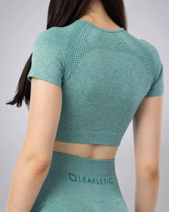 Moteriški crop marškinėliai - Sporto apranga